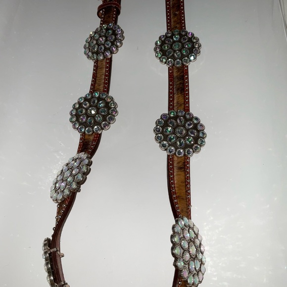 SSM Leather & Rhinestone Belt Size L - Picture 9 of 16